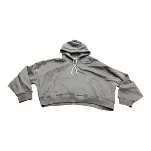 Gap Women’s Oversized Cropped Sweatshirt, Brown Gray, Hoodie, Size XXL, NEW